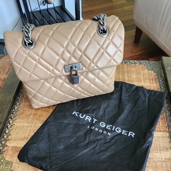 KURT GEIGER Brixton Diamond Quilted Leather Bag - Picture 3 of 16